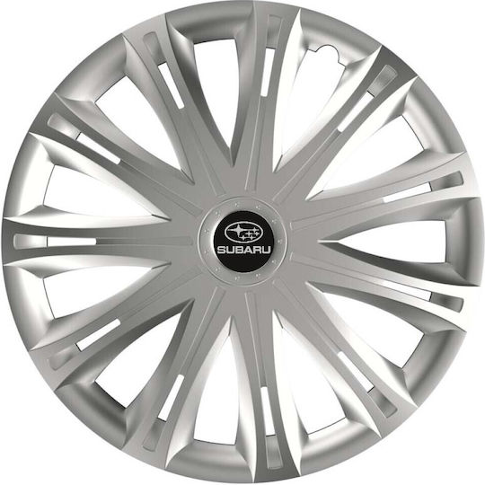 Car Wheel Hubcaps Versaco 14" Spark Cbx 3d Metal Logo Subaru 4 Pieces