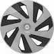 Car Wheel Hubcaps Versaco Vector Chrome Black 15" 3d Metal Logo Fiat 4 Pieces