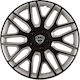 Car Wheel Hubcaps Versaco Dakar Black Silver Black Bolts 14" 3d Metal Logo Lancia 4 Pieces