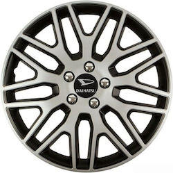 Auto Radkappen Versaco Dakar Nc Silber Schwarz 15 Zoll 3D Metallisch Daihatsu 4 Stücke