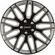 Car Wheel Hubcaps Versaco Dakar Nc Black Silver 15" 3d Metal Logo Seat 4 Pieces