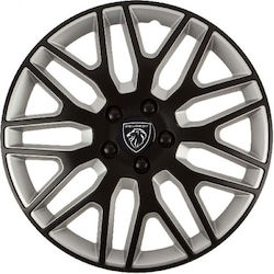 Car Wheel Hubcaps Versaco Dakar Black Silver Bl...
