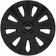 Car Wheel Hubcaps Versaco Aviator Carbon Black 15" 3d Metal Logo Mini Cooper 4 Pieces