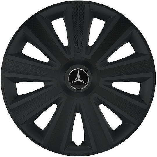 Тасии Троховe Автомобилни Versaco Aviator Карбон Черни 15" Сигма 3d Метално Mercedes 4 Броя