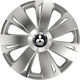 Car Wheel Hubcaps Versaco Energy Rc Silver 14" 3d Metal Logo Mitsubishi 4 Pieces