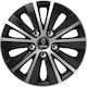 Car Wheel Hubcaps Versaco Paris Black Chrome Silver Bolts 14" 3d Metal Logo Saab 4 Pieces