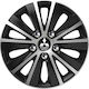 Car Wheel Hubcaps Versaco Paris Black Chrome Silver Bolts 13" 3d Metal Logo Mitsubishi 4 Pieces