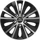 Car Wheel Hubcaps Versaco Paris Black Chrome Silver Bolts 16" 3d Metal Logo Subaru 4 Pieces