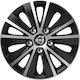 Car Wheel Hubcaps Versaco Rapide Nc Black Chrome Silver Bolts 14" 3d Metal Logo Volvo 4 Pieces