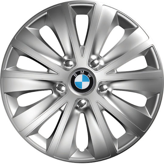 Capace De Roți Auto Versaco Rapide Nc Crom 14" Siglă 3d Metalic Bmw 4 Bucăți