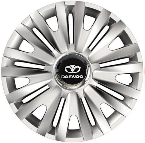 Car Wheel Hubcaps Versaco Royal Rc 14" 3d Metal Logo Daewoo 4 Pieces