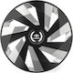 Car Wheel Hubcaps Versaco Stratos 16" Vector Black Chrome Rings Cbx 3d Metal Logo Daewoo 4 Pieces