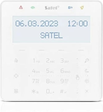 Satel Πληκτρολόγιο Συναγερμού Αφής σε Λευκό Χρώμα INT-KSG2R-W