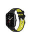 Amazfit Gts 2e 20mm Cross Texture Ζώνη Ρολογιών Πόρπες Σιλικόνη Σιλικόνη Μαύρο+πράσινο