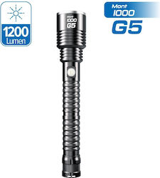 SAS 100-85-003-G5 Στεγανός Επαναφορτιζόμενος Φακός LED 1200lm SAS 100-85-003-G5 Στεγανός Επαναφορτιζόμενος Φακός LED 1200lm