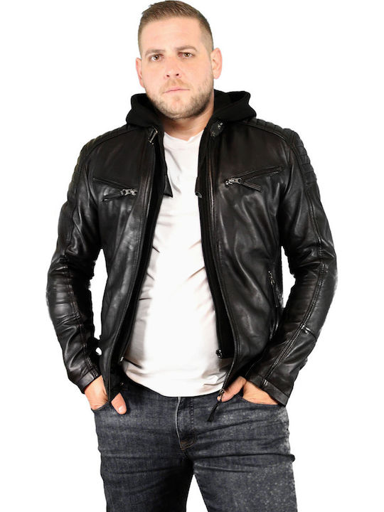Lederjacke Black