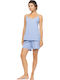 Pink Label Sommer Babydoll Yacht Blau