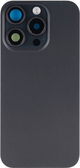 Apple Iphone 15 Pro Back Glass Nfc Enlarged Camera Frame Black Titanium Compatible