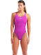 Swim Tech Solid Αθλητικό Ολόσωμο Μαγιό Φουξ