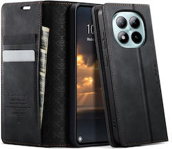 Caseme 033 Retro Handyhülle Buch Schwarz Xiaomi Redmi Note 15 Pro Plus 5G / Poco M8 Pro 5G