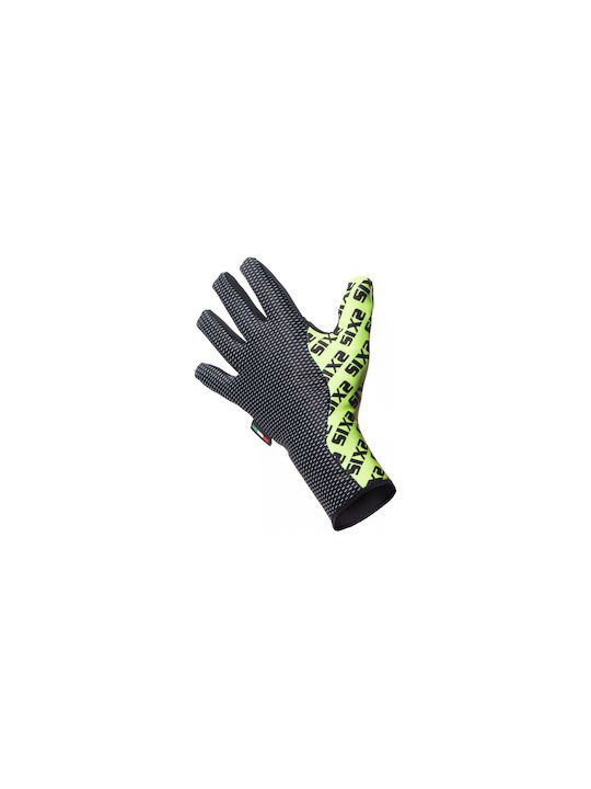 Six2 Black Cycling Gloves