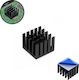 Aluminum Heat Sink Thermal Tape Self-Adhesive 20x20x16mm Electronic Chips & IC Black Pieces