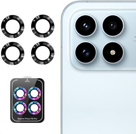 Camera Protector Metal Frame Black for Xiaomi Poco F8 Pro