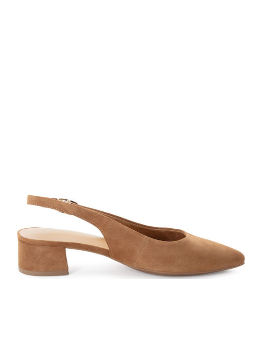Tamaris Leder Spitze Zehe Pumps mit Braun Absat...