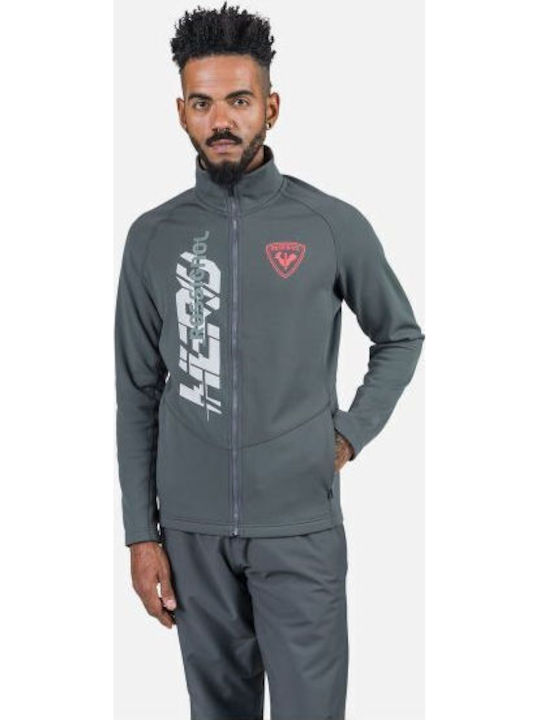 Men's Fleece Jacket Hooded Gray