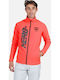 Men's Fleece Jacket with Hood Red