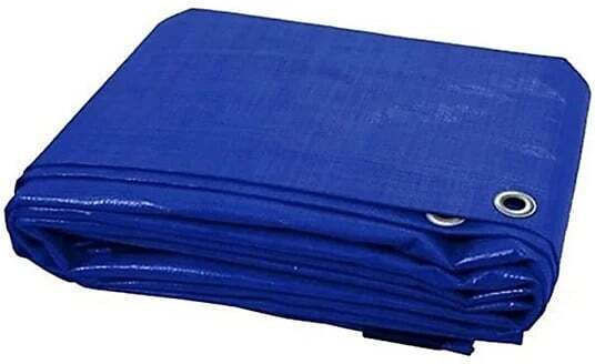 Pânză Impermeabilă Universală 4x5 M 80g/m² Densitate Inele Metalice De Fixare Culoare Albastră