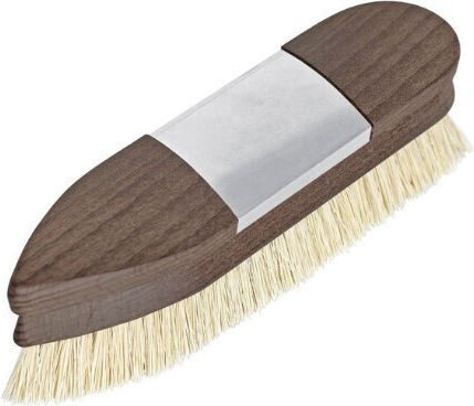 Eco-friendly Stainless Steel Scrub Brush Ergonomic Wooden Handle 1 Pack