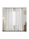 Set Perdele cu Capse Albe 138x140 cm