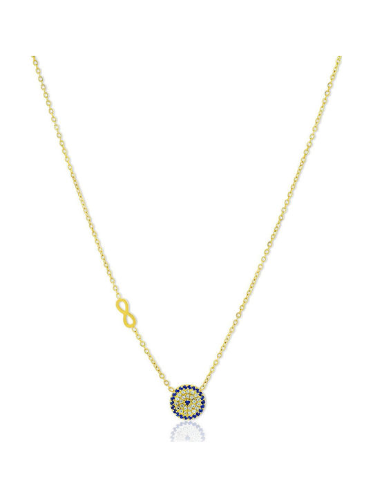 Bijou Box Necklace Eye Made of Gold Plated Steel