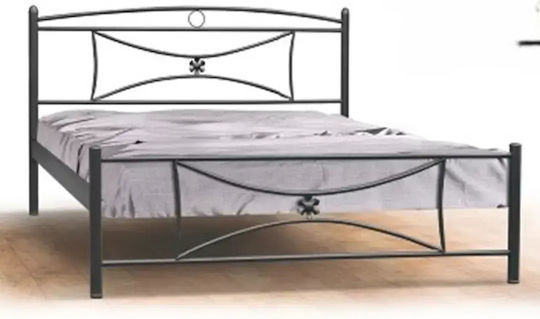 Blumenbett Einzel Metall Gold für Matratze 100x200cm