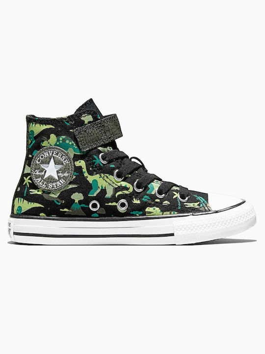 Chuck Taylor All Star Παιδικά Sneakers High με Σκρατς Μαύρα