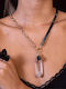 Enotia Vergoldete Halskette Glücksbringer Schwarz