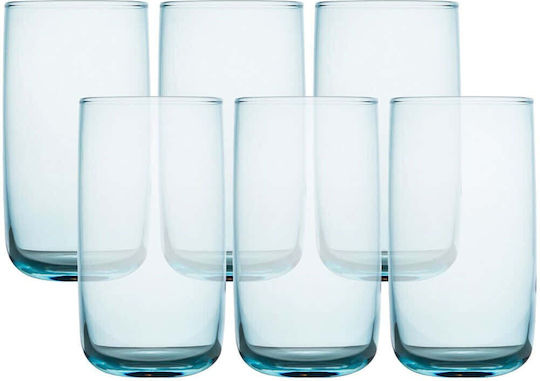 Hermia Set of Water Glasses Glass Green 365ml 6 Pieces