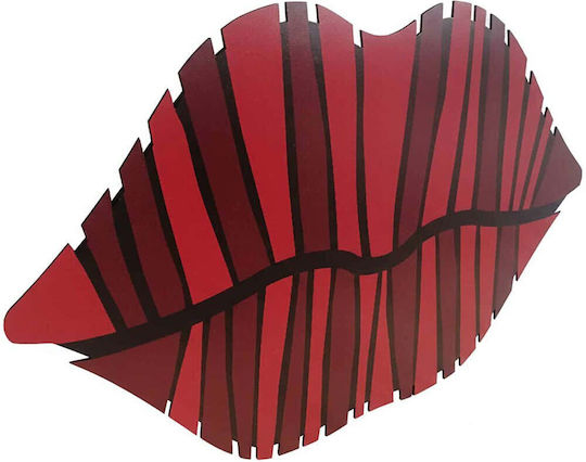 Wallity Wall Decor Carmen Red Made of Wood 68x40cm