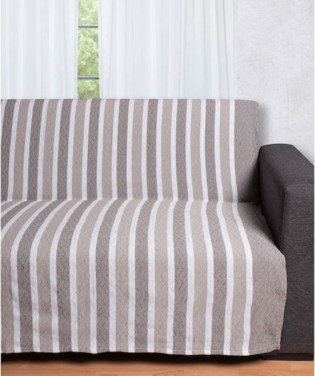 Silk Fashion Покривка За Двуместен Диван 180x250см Бежова