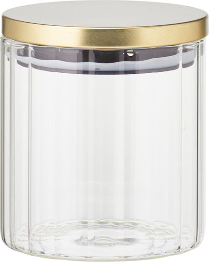 Allgemeine Verwendung Glasvase mit Deckel Transparent 650ml
