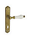 Viobrass Middle Door Lever with Plate Pair Antique 218 Bronze