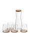Espiel Glass Decanter with Stopper Transparent 1000ml 4 Pieces