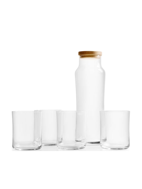 Espiel Glass Decanter for Serving with Stopper 1000ml 4 Pieces