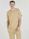Polo Herrenbluse Kurzarm Beiges