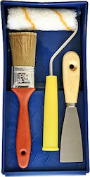Painting Set Tray 10 Cm Roller Brush Spatula