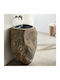 Fossil Vero Riverstone Подов Каменен Умивалник 40x75см Черен