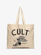 Cult Fabric Women's Tote Handbag Ecru W9110444A H8X