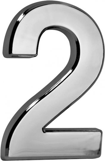 Number 2 Silver Abs House Apartment Number 70x100 Mm
