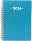 Ydrogeios Daily Planner 2026 Light Blue Spiral 12x17cm